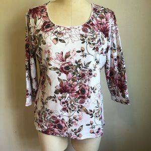 Karen Scott Floral T- Shirt